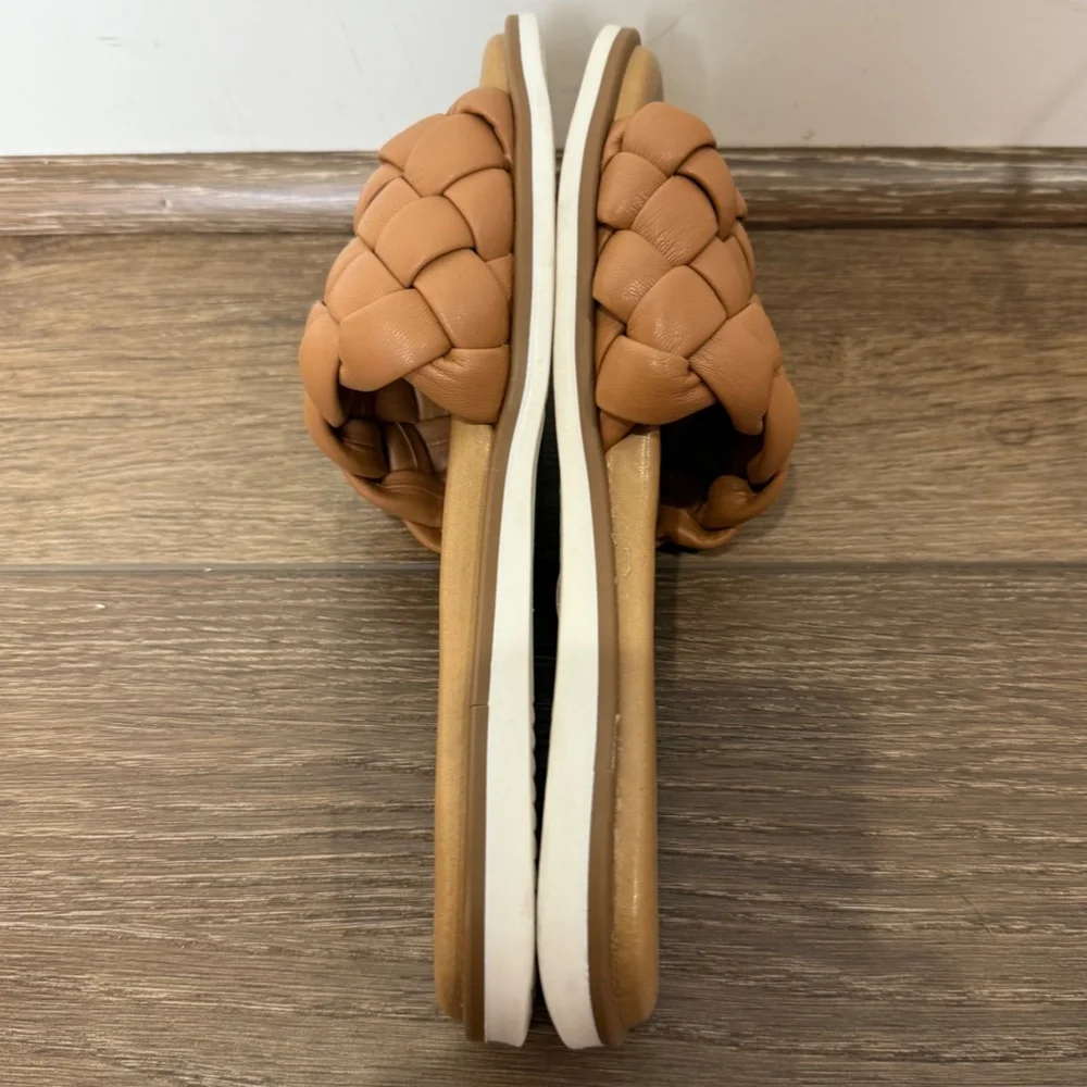 Steve Madden Women's Paislee Slides Camel Size 6 Braided Finish Summer - Picture 8 of 10